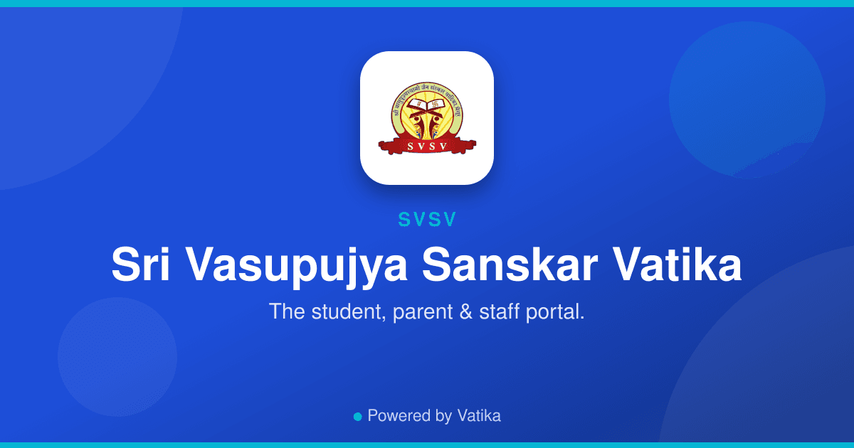 SVSV — Sri Vasupujya Sanskar Vatika